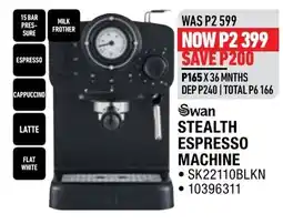 Home Corp Swan STEALTH ESPRESSO MACHINE offer
