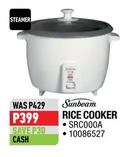 Home Corp Sunbeam RICE COOKER offer