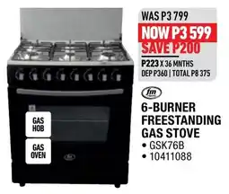 Home Corp 6-BURNER FREESTANDING GAS STOVE offer