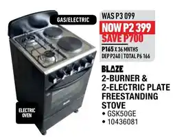 Home Corp BLAZE 2-BURNER & 2-ELECTRIC PLATE FREESTANDING STOVE offer