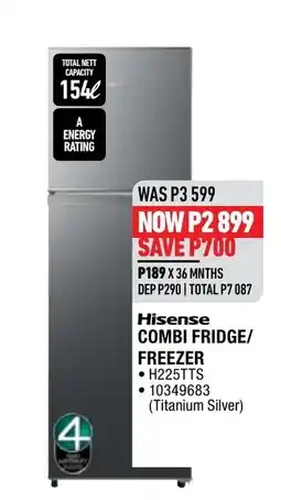 Home Corp Hisense combi fridge/ freezer offer
