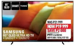Home Corp SAMSUNG 85" QLED ULTRA HD TV offer