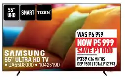 Home Corp SAMSUNG 55" ULTRA HD TV offer