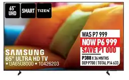 Home Corp SAMSUNG 65" ULTRA HD TV offer