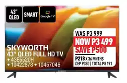 Home Corp SKYWORTH 43" QLED FULL HD TV offer