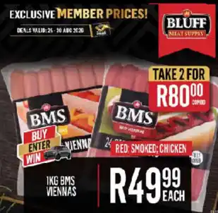 Bluff Meat Supply BMS Viennas offer