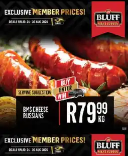 Bluff Meat Supply BMS Cheese Russians offer