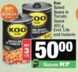 KwikSpar Koo Baked Beans in Tomato Sauce offer