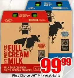 Three Star Cash and Carry First Choice UHT Milk offer