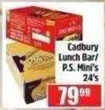 Devland Cash And Carry Cadbury Lunch Bar/ P.S. Mini's offer