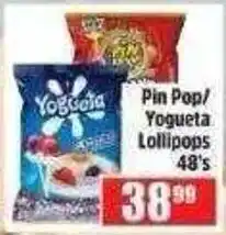 Devland Cash And Carry Pin Pop/ Yogueta Lollipops offer