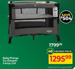 Baby City BabyThings Co-Sleeper Camp Cot offer