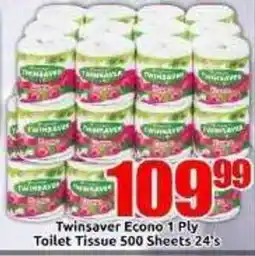 Three Star Cash and Carry Twinsaver Econo 1 Ply Toilet Tissue offer