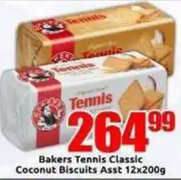 Three Star Cash and Carry Bakers Tennis Classic Coconut Biscuits offer