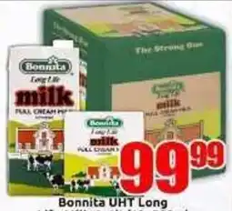Three Star Cash and Carry Bonnita UHT Long Life milk offer