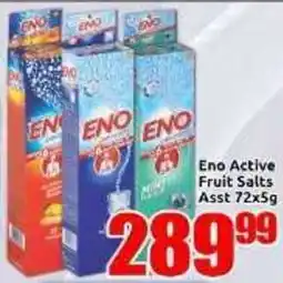 Three Star Cash and Carry Eno Active Fruit Salts Assorted offer