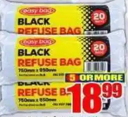Three Star Cash and Carry easy bag BLACK REFUSE BAG offer