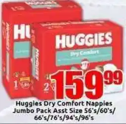 Three Star Cash and Carry Huggies Dry Comfort Nappies offer