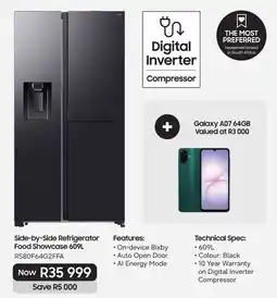 Samsung Side-by-Side Refrigerator Food Showcase 609L offer