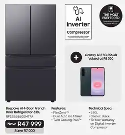 Samsung Bespoke AI 4-Door French Door Refrigerator 630L offer