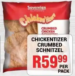 Chikro Food Market Sovereign Chicken'tizers Crumbed Schnitzel offer