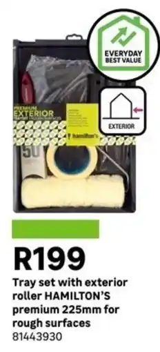 Leroy Merlin Tray set with exterior roller HAMILTON'S premium 225mm for rough surfaces offer