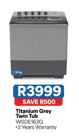 OK Furniture Titanium Grey Twin Tub offer