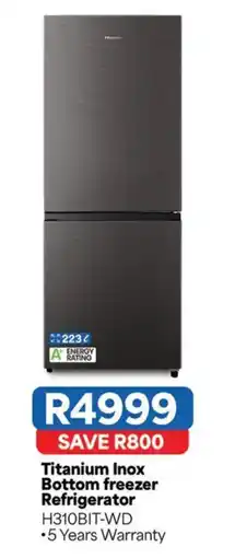OK Furniture Haier Titanium Inox Bottom freezer Refrigerator offer