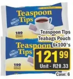 J&E Cash and Carry Teaspoon Tips Teabags Pouch offer