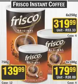 J&E Cash and Carry Frisco Instant Coffee offer