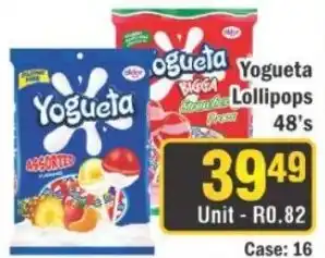 J&E Cash and Carry Yogueta Lollipops Assorted offer
