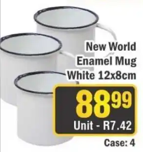 J&E Cash and Carry New World Enamel Mug White offer