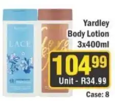 J&E Cash and Carry Yardley Body Lotion offer