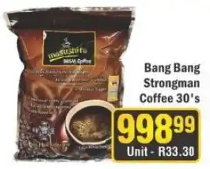 J&E Cash and Carry Bang Bang Strongman Coffee 30's offer