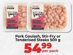 Food Lover's Market Pork Goulash, Stir-Fry or Tenderised Steaks offer
