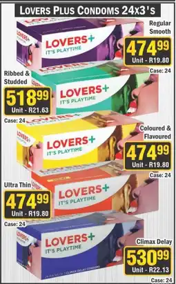 J&E Cash and Carry Lovers plus condoms offer