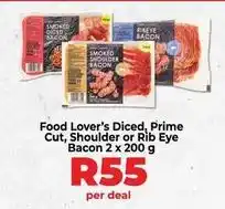 Food Lover's Market Food lover's diced, prime cut, shoulder or rib eye bacon offer