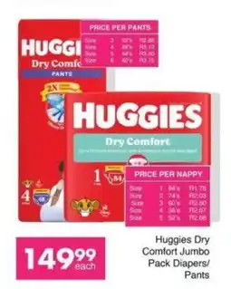 Save Huggies Dry Comfort Jumbo Pack Diapers/Pants offer