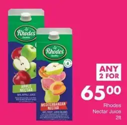 Save Rhodes Nectar Juice offer