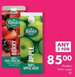 Save Rhodes 100% Juice offer