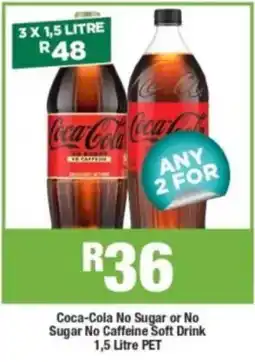 Agrimark Coca-Cola No Sugar or No Sugar No Caffeine Soft Drink offer