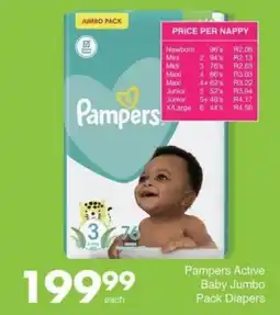 Save Pampers Active Baby Jumbo Pack Diapers offer