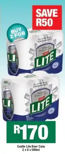 Agrimark Castle Lite Beer Cans offer