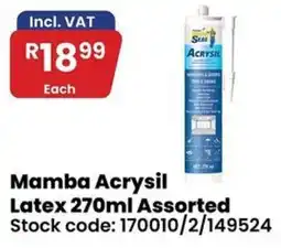 Africa Cash and Carry Mamba Acrysil Latex Assorted offer