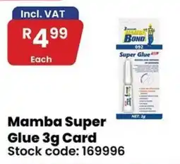 Africa Cash and Carry Mamba Super Glue 3g Card offer