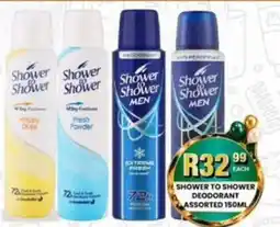Take 'n Pay Shower to Shower Deodorant Assorted offer
