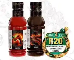 Take 'n Pay Lamzar BBQ, Chilli or Tomato Sauce offer