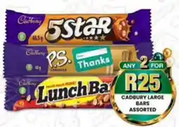 Take 'n Pay Cadbury Large Bars Assorted offer