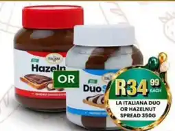 Take 'n Pay La Italiana Duo or Hazelnut Spread offer