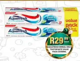 Take 'n Pay Aquafresh toothpaste offer
